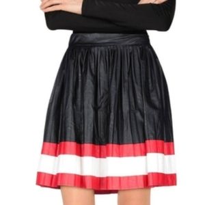🇮🇹Kaos Jeans Faux Leather Skirt Made In Italy